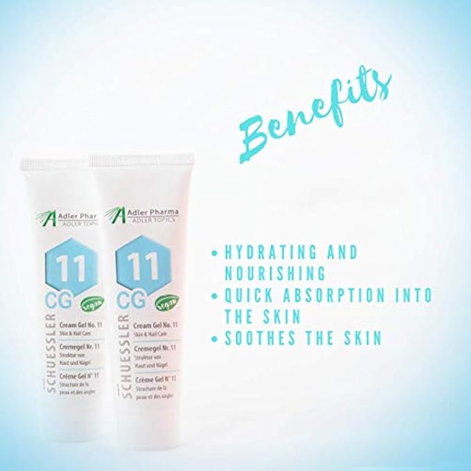 ADLER SCHUESSLER NO 11 MOISTURIZING AND SOOTHING DAY CREAM GEL  SKIN AND NAIL GEL CARE  VEGAN HYDRATING LOTION WITH SILICEA  LIGHTWEIGHT FORMULA WITH QUICK ABSORPTION  ALL SKIN TYPES - 50 ML TUBE - Image 4